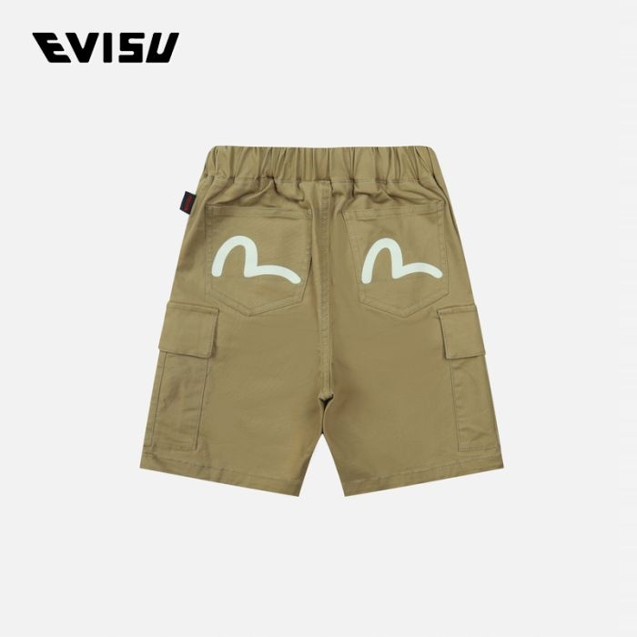 EVISU  24SS童装涂鸦风商标和海鸥印花常规版型梭织短裤 2ESKZB4SH4560XXCTBEGX