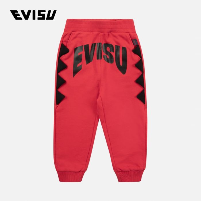 EVISU  24SS童装立体恐龙角常规版型卫裤 2ESKZB4SP4507XXCTREDX