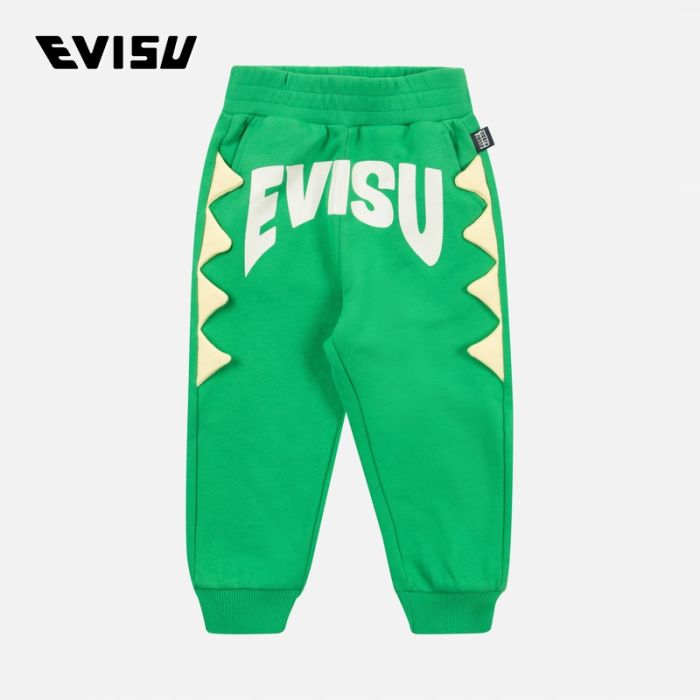 EVISU  24SS童装立体恐龙角常规版型卫裤 2ESKZB4SP4507XXCTGRNX