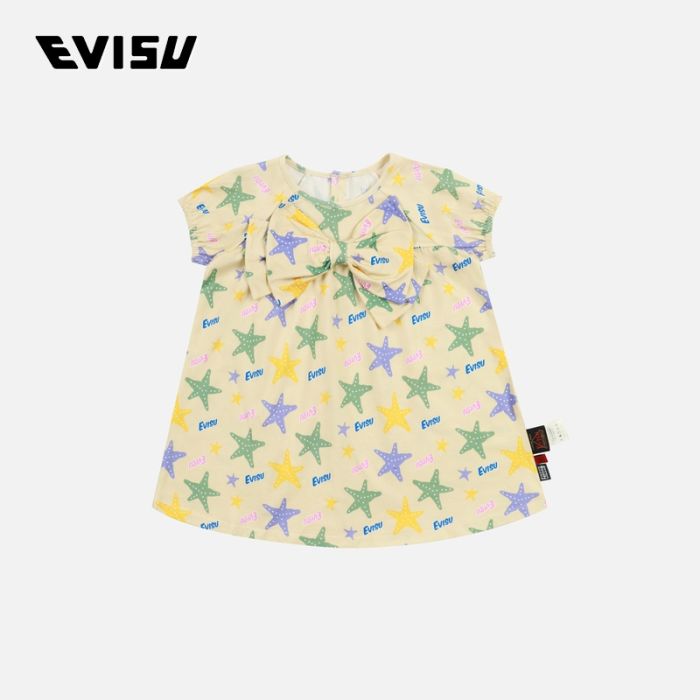 EVISU  24SS童装满地商标和海星印花常规版型长裙 2ESKZG4DR4594XXCTECUA