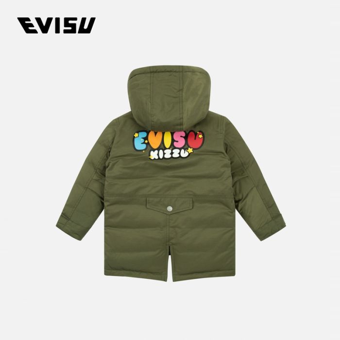 EVISU  23AW童装多元素标志彩虹口袋羽绒外套 2EWKZG3NJ4570XXPQKHAK